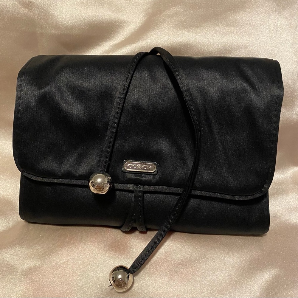 COACH SATIN BLACK JEWELRY BAG ❄️NWT❄️